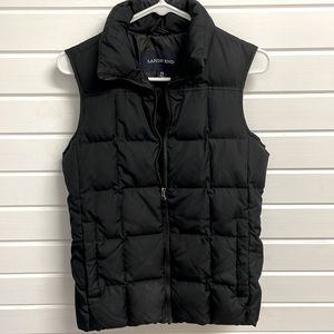 Lands End XS 2-4 black puffer vest